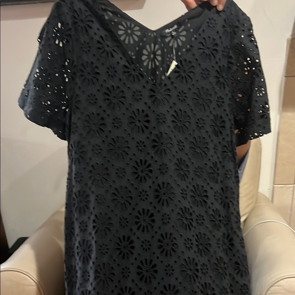 Madewell Black Eyelet Maxi Dress - Picture 1 of 6